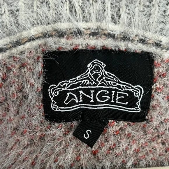 Angie Cream and Red Geometric Cardigan - Picture 2 of 5